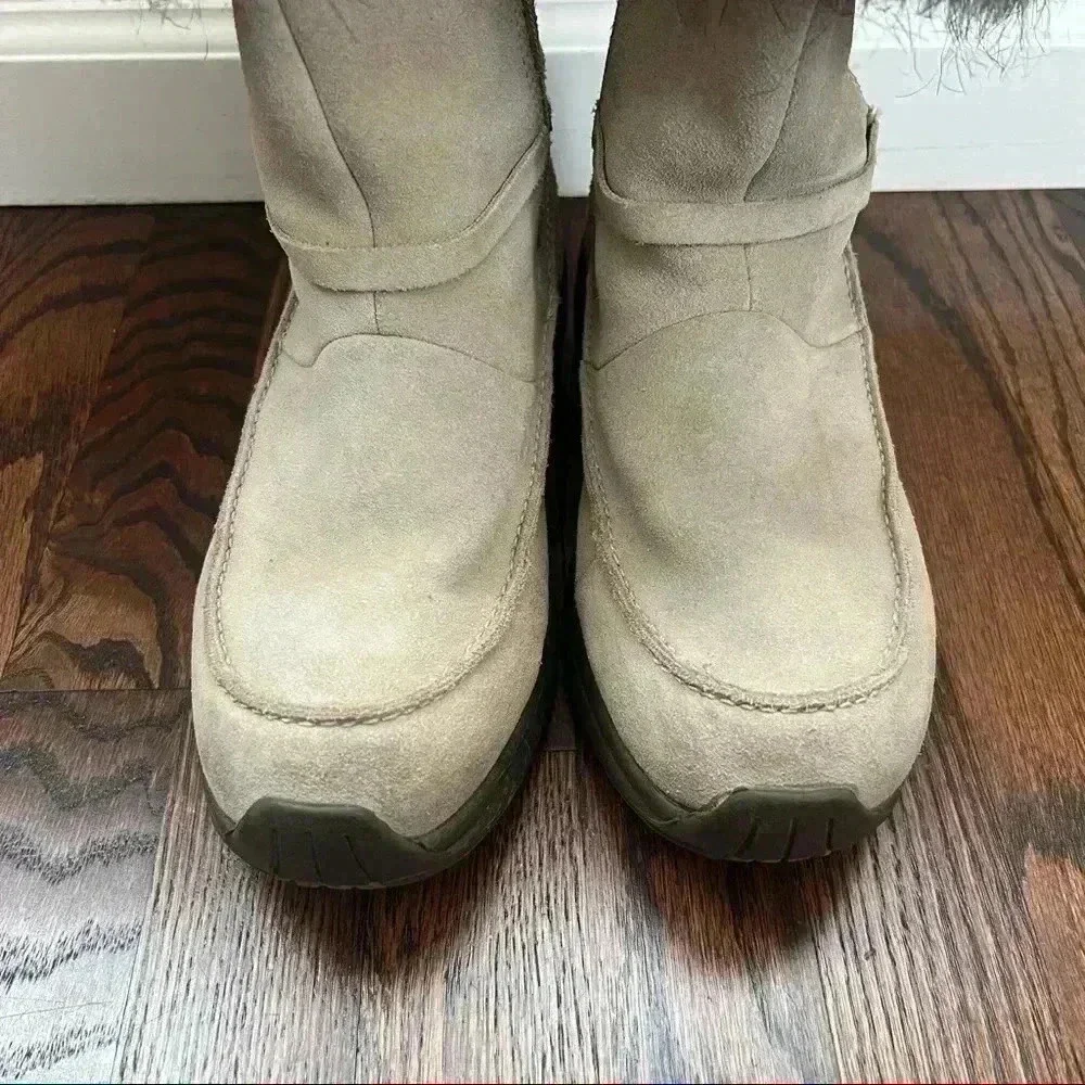 Sorel Northern Lite Tall Snow Boot Suede Faux Fur Tan NL1431-265 Zip Size 9